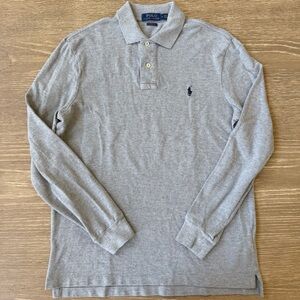 Ralph Lauren Heather Gray Long-Sleeve Polo